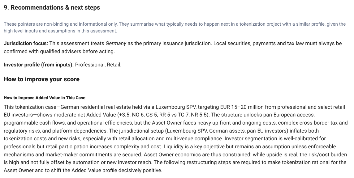 TVAC report excerpt: risk heatmap